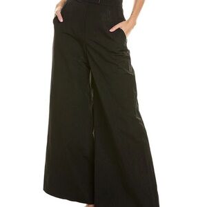 STAUD Oak Moire Wide-leg Pants - Black